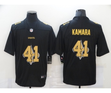 Men's New Orleans Saints #41 Alvin Kamara Black 2020 Shadow Logo Vapor Untouchable Stitched NFL Nike Limited Jersey