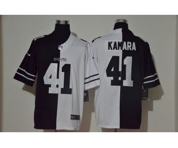 Men's New Orleans Saints #41 Alvin Kamara Black White Peaceful Coexisting 2020 Vapor Untouchable Stitched NFL Nike Limited Jersey