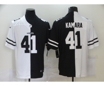 Men's New Orleans Saints #41 Alvin Kamara White Black Peaceful Coexisting 2020 Vapor Untouchable Stitched NFL Nike Limited Jersey