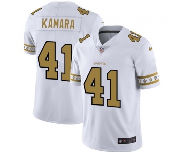 New Orleans Saints #41 Alvin Kamara Nike White Team Logo Vapor Limited NFL Jersey