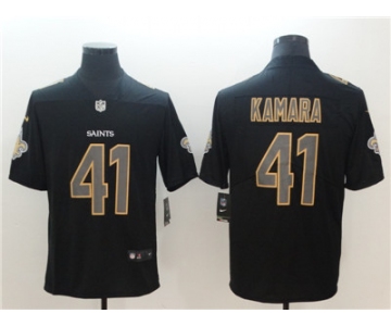 Nike New Orleans Saints #41 Alvin Kamara Black Vapor Impact Limited Jersey