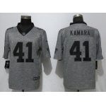 Nike New Orleans Saints 41 Alvin Kamara Gray Gridiron Gray Vapor Untouchable Limited Jersey