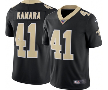 Nike Saints 41 Alvin Kamara Black 100th Season Vapor Untouchable Limited Jersey