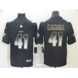 Nike Saints 41 Alvin Kamara Black Arch Smoke Vapor Untouchable Limited Jersey