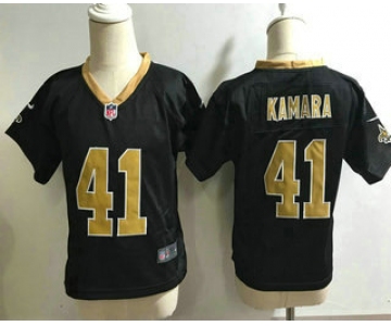 Toddler New Orleans Saints #41 Alvin Kamara Black Team Color Stitched NFL Nike Game Jersey