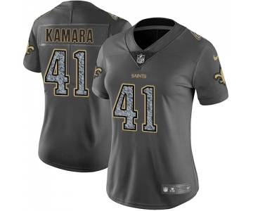 Women's Nike New Orleans Saints #41 Alvin Kamara Gray Static NFL Vapor Untouchable Game Jersey