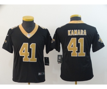 Youth Nike Saints 41 Alvin Kamara Black Vapor Untouchable Limited Jersey