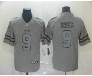 Men's New Orleans Saints #9 Drew Brees 2019 Gray Gridiron Vapor Untouchable Stitched NFL Nike Limited Jersey