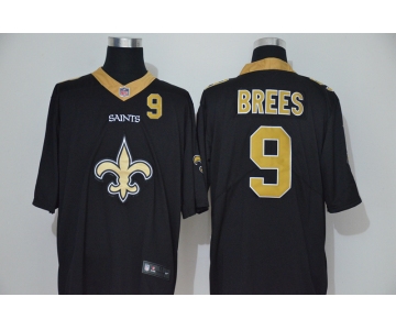 Men's New Orleans Saints #9 Drew Brees Black 2020 Big Logo Number Vapor Untouchable Stitched NFL Nike Fashion Limited Jersey