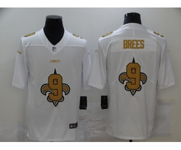 Men's New Orleans Saints #9 Drew Brees White 2020 Shadow Logo Vapor Untouchable Stitched NFL Nike Limited Jersey