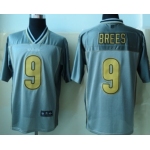 Nike New Orleans Saints #9 Drew Brees 2013 Gray Vapor Elite Jersey