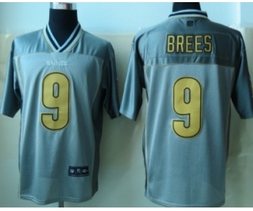 Nike New Orleans Saints #9 Drew Brees 2013 Gray Vapor Elite Jersey