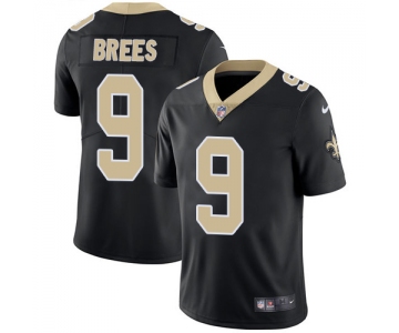 Nike New Orleans Saints #9 Drew Brees Black Team Color Men's Stitched NFL Vapor Untouchable Limited Jersey