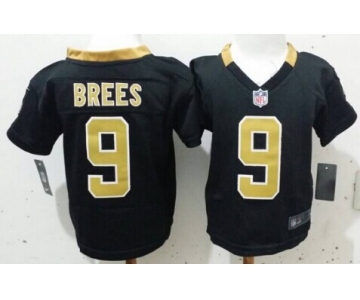 Nike New Orleans Saints #9 Drew Brees Black Toddlers Jersey