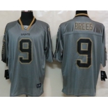 Nike New Orleans Saints #9 Drew Brees Lights Out Gray Elite Jersey