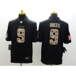 Nike New Orleans Saints #9 Drew Brees Salute to Service Black Limited Jersey