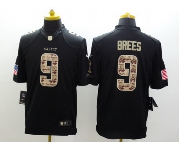 Nike New Orleans Saints #9 Drew Brees Salute to Service Black Limited Jersey