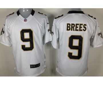 Nike New Orleans Saints #9 Drew Brees White Game Jersey