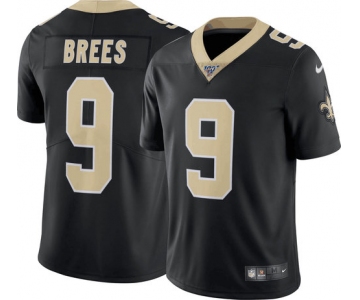 Nike Saints 9 Drew Brees Black 100th Season Vapor Untouchable Limited Jersey