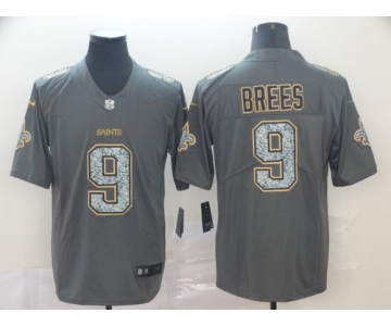 Nike Saints 9 Drew Brees Gray Camo Vapor Untouchable Limited Jersey