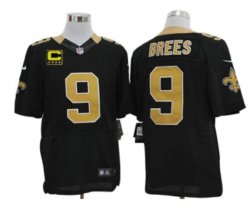 Size 60 4XL-Drew Brees New Orleans Saints #9 Black Stitched Nike Elite NFL C Patch Jerseys