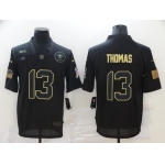 Men's New Orleans Saints #13 Michael Thomas Black 2020 Salute To Service Stitched NFL Nike Limited Jersey