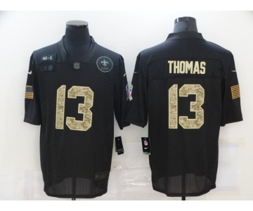 Men's New Orleans Saints #13 Michael Thomas Black Camo 2020 Salute To Service Stitched NFL Nike Limited Jersey