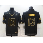 Men's New Orleans Saints #13 Michael Thomas Black Gold 2020 Salute To Service Stitched NFL Nike Limited Jersey