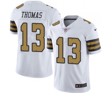 Nike Saints #13 Michael Thomas White Men's Stitched NFL Limited Rush Jersey