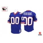 Customized New York Giants Jersey Throwback Blue Football Jersey