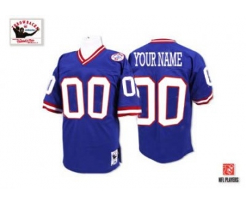 Customized New York Giants Jersey Throwback Blue Football Jersey