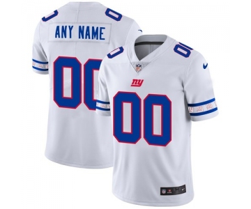 Men's New York Giants Custom Nike White Team Logo Vapor Limited NFL Jersey