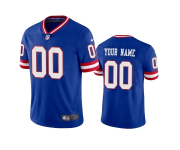 Men's New York Giants Customized Royal Vapor Untouchable Classic Retired Player Stitched Jersey