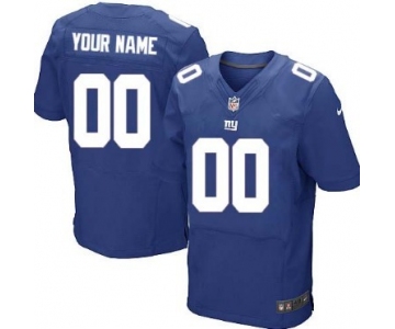 Men's Nike New York Giants Customized Blue Elite Jersey