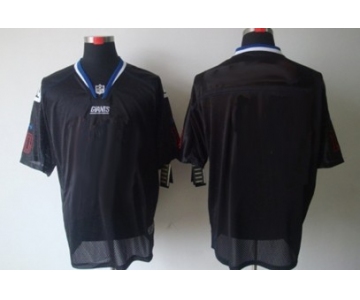 Men's Nike New York Giants Customized Lights Out Black Elite Jersey