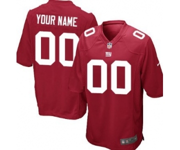 Men's Nike New York Giants Customized Red Game Jersey