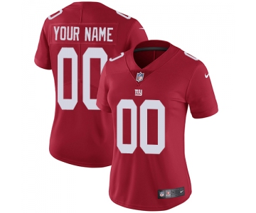 Women's Nike New York Giants Alternate Red Customized Vapor Untouchable Limited NFL Jersey