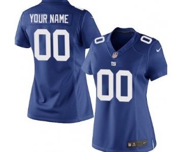 Women's Nike New York Giants Customized Blue Game Jersey