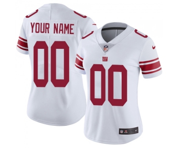 Women's Nike New York Giants Road White Customized Vapor Untouchable Limited NFL Jersey