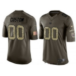 Youth New York Giants Custom Olive Camo Salute To Service Veterans Day NFL Nike Limited Jersey