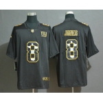 Men's New York Giants #8 Daniel Jones Jesus Faith Black Vapor Untouchable Stitched NFL Nike Limited Jersey