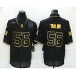Men's New York Giants #56 Lawrence Taylor Black Gold 2020 Salute To Service Stitched NFL Nike Limited Jersey