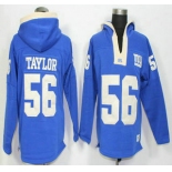 Men's New York Giants #56 Lawrence Taylor Royal Blue Retired Player 2015 NFL Hoodie
