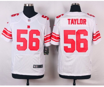 Men's New York Giants #56 Lawrence Taylor White Road NFL Nike Elite Jersey