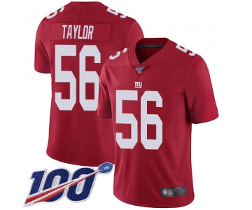 Nike Giants #56 Lawrence Taylor Red Alternate Men's Stitched NFL 100th Season Vapor Limited Jersey