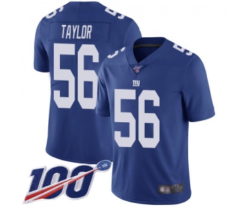 Nike Giants #56 Lawrence Taylor Royal Blue Team Color Men's Stitched NFL 100th Season Vapor Limited Jersey