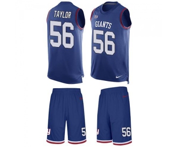 Nike Giants #56 Lawrence Taylor Royal Blue Team Color Men's Stitched NFL Limited Tank Top Suit Jersey