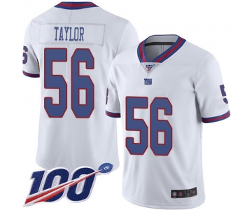 Nike Giants #56 Lawrence Taylor White Men's Stitched NFL Limited Rush 100th Season Jersey