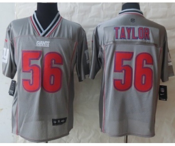 Nike New York Giants #56 Lawrence Taylor 2013 Gray Vapor Elite Jersey