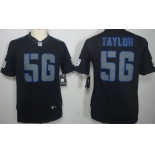 Nike New York Giants #56 Lawrence Taylor Black Impact Limited Kids Jersey